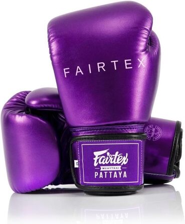Боксерські рукавички Fairtex Metallic, 16 oz, фіолетовий металік