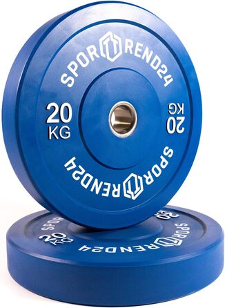 Бамперні диски Sporttrend 24 2 x 20 кг для штанги, гумові вагові пластини для фітнесу, тренувань, важкої атлетики