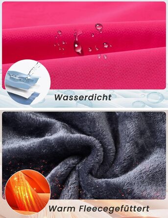 Жакет Rdruko для сноуборду та лиж, зимовий, утеплений, з софтшелу, водонепроникний, з капюшоном (рожевий, S)