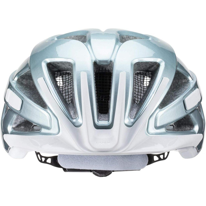 Велосипедний шолом uvex active для жінок і чоловіків, розмір 56-60 см, aqua white, регульований, з можливістю встановлення LED-світла, універсальний захист