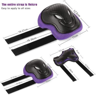 Набір наколінників та шолома для дітей: ролики, скейтборд, велосипед, ролики. Violett