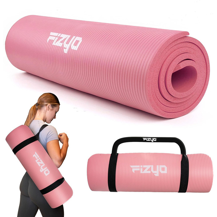 Килимок для йоги, фітнесу та пілатесу Phyzyo, 190x80x1.5 см, рожевий