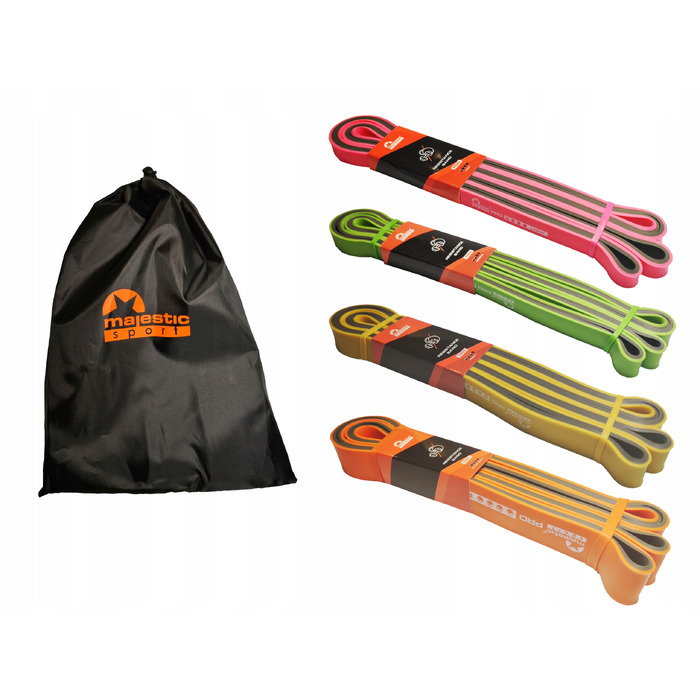 Набір фітнес-резинок MajesticSport BiColor, 4 шт.