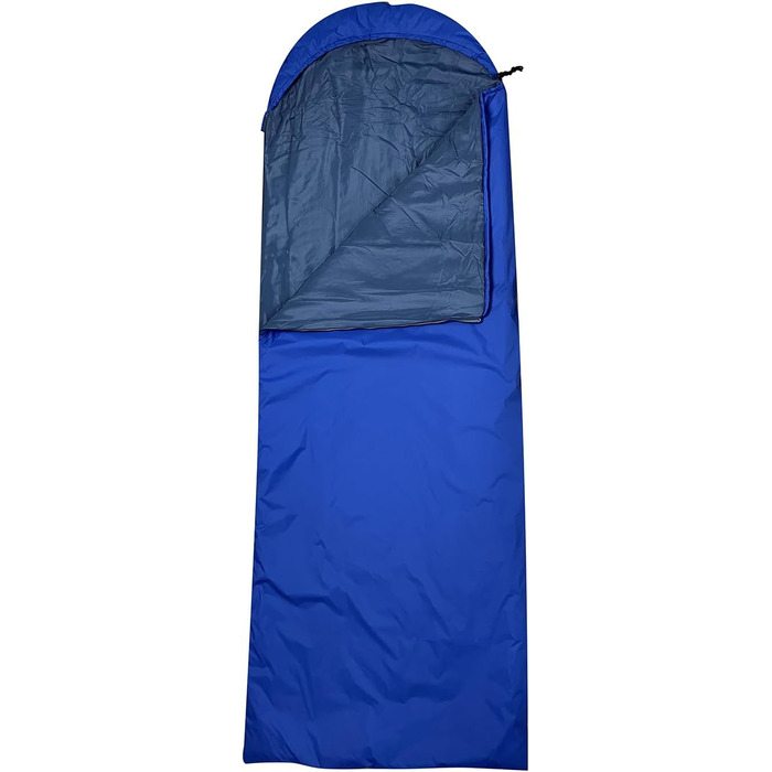 Спальний мішок для кемпінгу – 3 сезони, теплий та холодний клімат, легкий, простий у використанні, з компресійним мішком для дорослих та дітей, для подорожей на природі (Темно-синій)
