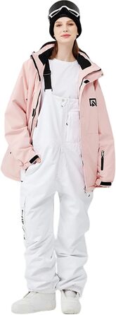 Комплект зимового костюма HOUZONIY Daen: куртка та штани для катання на лижах та сноуборді, водонепроникний, знімний капюшон, кольори: зелений (384), чорний (2021), рожевий (384), білий (1622), розмір L