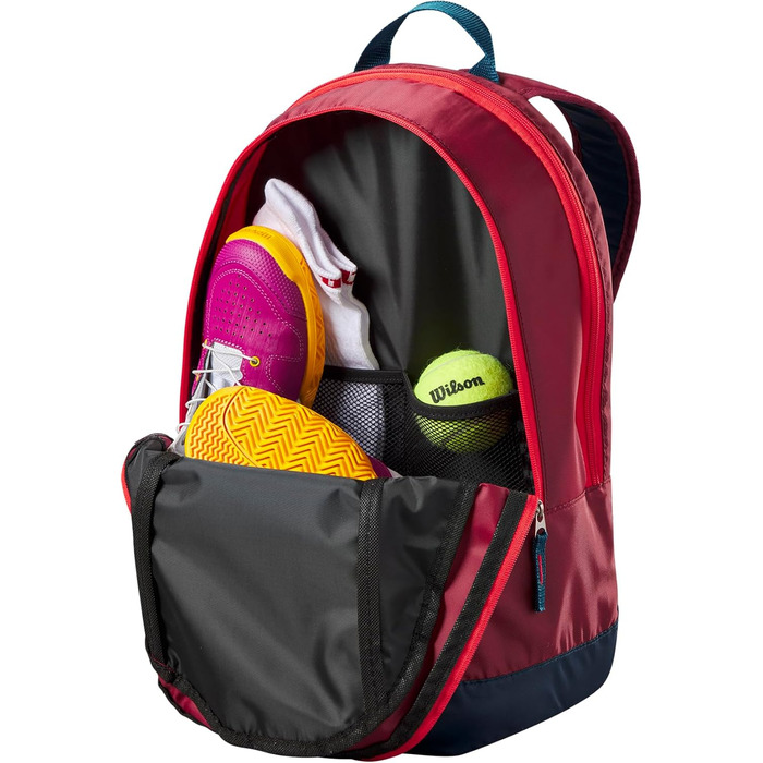Дитячий тенісний рюкзак Wilson Junior, 2 відділення, до 2 ракеток, червоний