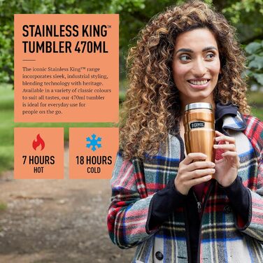 Термокружка Thermos King, нержавіюча сталь, 470 мл, мідне покриття