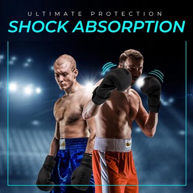 Боксерські рукавички EVO Fitness для чоловіків та жінок, MMA, Муай Тай, бокс, кікбоксинг, спаринг, тренування, 12 OZ, чорний колір, з набором рожевих бандажів