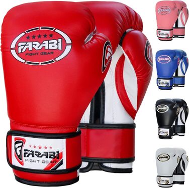 Боксерські рукавички Farabi Sports для дітей 8oz/6oz - білі. Ідеально для боксу, ММА, муай-тай, кікбоксингу та спарингу.