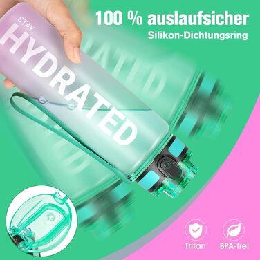 Спортивна пляшка Sahara Sailor 750 мл, BPA-free Tritan, герметична, для води, для велосипеда, кемпінгу, йоги, фітнесу, колір Kaugummi