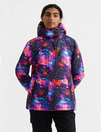 Жіноча гірськолижна куртка GEMYSE, водонепроникна, тепла, вітронепроникна, зимова, куртка-мантія, колір морської хвилі, розмір M