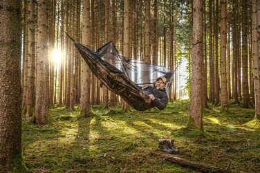 Гамак Amazonas Moskito Traveller Forest Ultra Light - надлегкий, нейлон Ripstop, 275x140 см, 500г