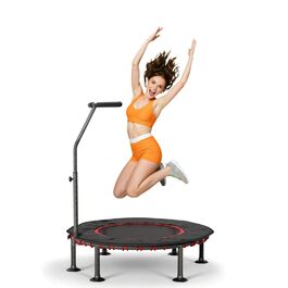 Трамплін для фітнесу LIFERUN для дому | Діаметр 102/122 см | Макс. вага 150 кг | З бортиком та ручками | Без монтажу | Для дітей та дорослих