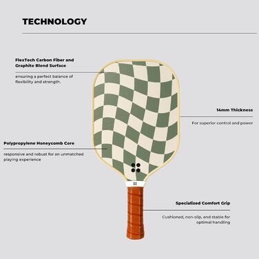 Пікбол ракетка Holbrook Performance: карбон, графіт, Day N' Night (Center Court)