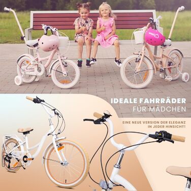 Дитячий велосипед Sun Baby Flower 20 дюймів, 6 швидкостей, Shimano, для дівчаток 6-10 років, регульований