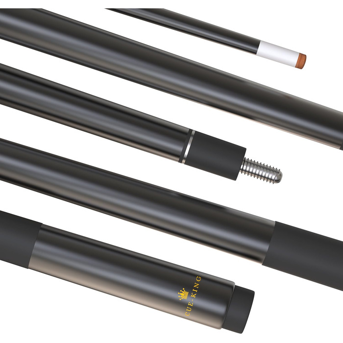 Більярдний кий (2 шт.), 147.3 см, 567 г, з преміум-наконечником 13 мм та ручкою, з графітового композиту