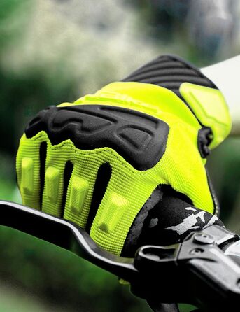 Рукавички INBIKE MTB для катання на велосипеді: захист пальців TPR, SCR-підкладка, зелені, розмір M