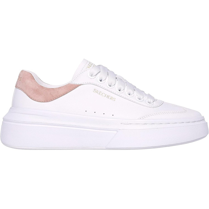Жіночі кеди Skechers Cordova Classic Best Behavior білого кольору з рожевою облямовою, шкіряні, розмір 38 EU
