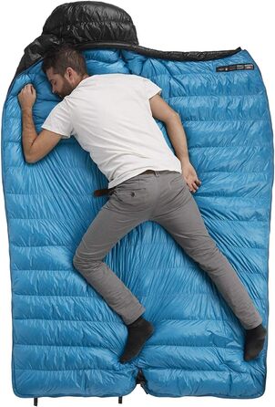 Спальний мішок Naturehike 750FP, 4-сезонний, теплий зимовий, ультралегкий, компактний, з компресійним мішком, CW400-Чорний-M