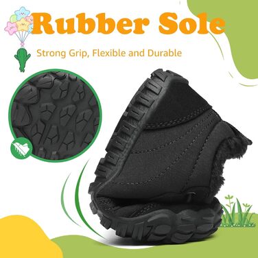 Дитячі зимові шкарпетки-черевики Saguaro, теплі, з підкладкою, для прогулянок, розмір 26-36 (32 EU), чорний