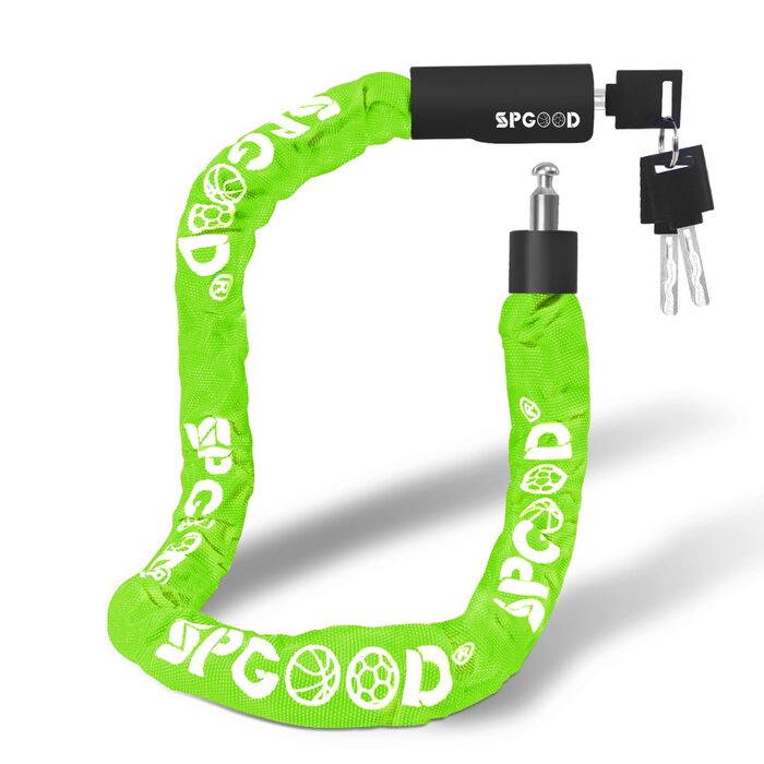 Замок для велосипеда з 3 ключами, антивкрадійний ланцюговий замок 90см, висока безпека, водовідштовхувальний чохол для велосипеда/електросамоката/електровелосипеда/MTB/мотоцикла/вантажного велосипеда 870мм, чорний