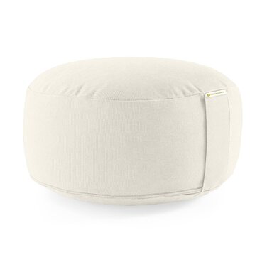 Медитаційне подушечка Lotuscrafts® з висотою сидіння 15 см, з пшоняною начинкою, кругла подушка для йоги, кругла подушка для підлоги, подушка для медитації, знімний чохол, сертифікат GOTS, натуральні матеріали