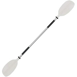 Каяк весло Saarwebstore, асиметричне лезо, 2,17 м, розбірне, 4 кольори, подвійне для каяка і каное, анодований алюмінієвий держак, біле