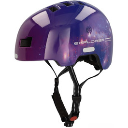Дитячий велосипедний шолом FISCHER BMX з LED-підсвіткою, шолом для велоспорту, захисний шолом для дітей, Dirt Bike, інтегроване заднє світло