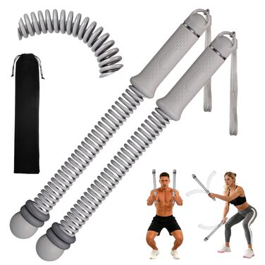 Битва мотузки TOGETDREAM: регульовані канати для тренувань без мотузки, для спалювання жиру, кардіо та силових тренувань (сірий)