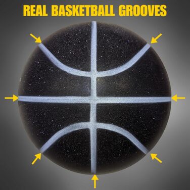 Безшумний баскетбольний м'яч WAWAWEWA Silent Basketball X, розмір 7, 74,9 см, з рифленої безповітряної піни для тихого дриблінгу та тренувань у приміщенні