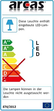 Ліхтар для кемпінгу Arcas 30720008 з 30 LED, мідний, з металевим гачком, 120 люмен, на батарейках, для кемпінгу, відпочинку на човні або вечірок у саду, 8.8 x 8.8 x 12.4 см