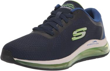 Чоловічі кросівки Skechers, спортивне взуття (42.5 EU, темно-синій, лаймовий)