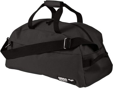 Сумка Arena Team Duffle 25 л для спорту, плавання та подорожей, з відділенням для вологого одягу, знімний ремінь, чорна
