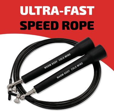 Регульоване скакалка Speed-Springseil для чоловіків та жінок, для важкої атлетики, боксу, фітнесу, занять спортом в приміщенні та на вулиці (Чорний)