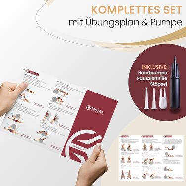 Гімнастичний м'яч KIANA SPORTS® для фітнесу та офісу - 4 розміри, з антиковзаючим покриттям, з насосом та планом тренувань. Розмір M (для зросту до 170 см), перламутрово-білий