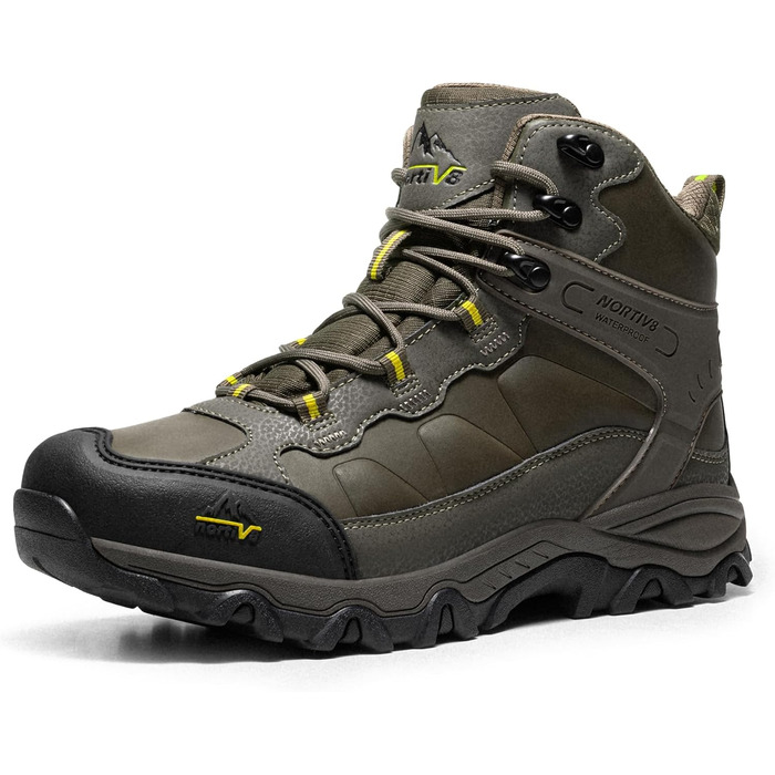 Чоловічі трекінгові черевики NORTIV - водонепроникні, для хайкінгу та альпінізму (42 EU, Olive)