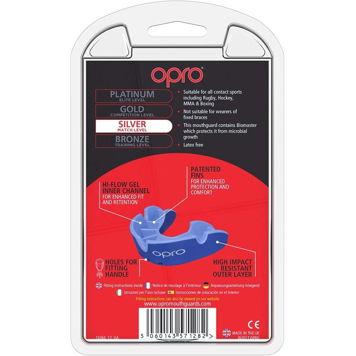 Захисна капа OPRO Silver для регбі, хокею, ММА, боксу, баскетболу та інших контактних видів спорту