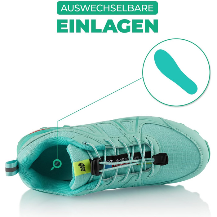 Трекінгові черевики для жінок та чоловіків, дихаючі, для трекінгу та трейлраннінгу, 37 EU, блакитні