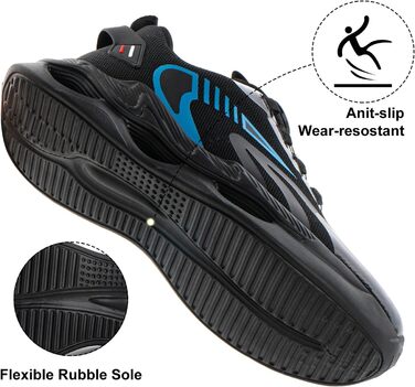 Кросівки для бігу Hitmars чоловічі спортивні, дихаючі, з повітряною подушкою, для фітнесу та вуличної бігові, розмір 39-47 EU (синій, 42 EU)