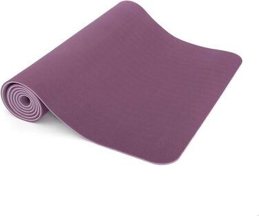 Йога-мат Bodhi Lotus PRO для йоги, пілатесу та фітнесу, м’який, нековзний, гіпоалергенний, TPE, екологічний, баклажановий колір