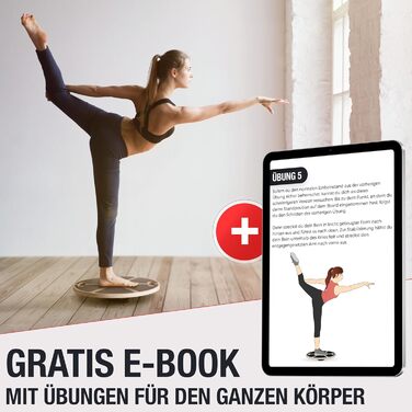 Дерев'яна баланс-платформа для тренування рівноваги з ручками – чорна