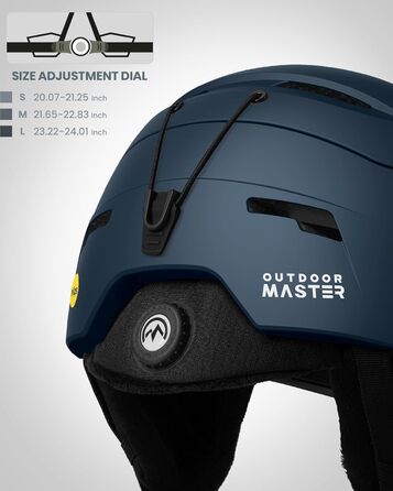 Шолом для сноуборду та лиж OutdoorMaster ELK MIPS для чоловіків, жінок і підлітків, захисний шолом для зимових видів спорту