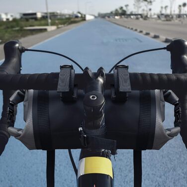 YourVelo Велосумка на кермо 9 л, водонепроникна, 340 г, сіра, фронтальна сумка для велосипеда, для байкпакінгу