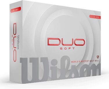 Гольф-м'ячі Wilson Duo Soft, білі/червоні