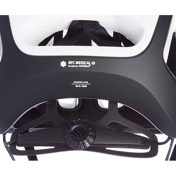 Велошолом POC Ventral Air MIPS NFC з NFC-медичним чіпом, чорний/білий матовий, розмір L (56-61 см) – ідеальний для пригод та диких поїздок
