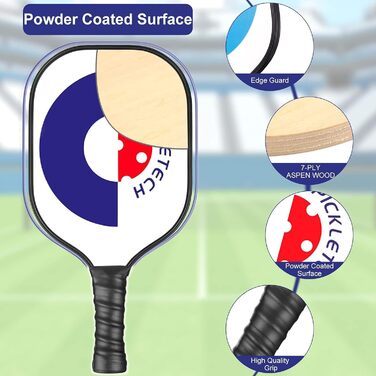 PickleTech PRO Набір для піклболу - професійний комплект з міцною сталевою рамою та PEHD сіткою