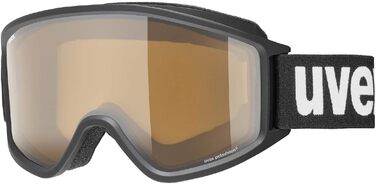 Лижна маска uvex g.gl 3000 P, поляризована, антифог, унісекс, чорна матова/коричнева, збільшене поле зору