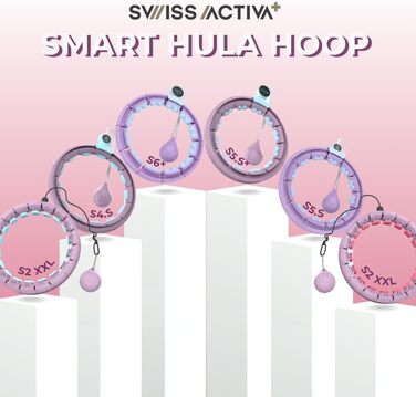 Розумний хулахуп Swiss Activa+ з обважнювачем і масажними нопами для схуднення, фітнес-обруч для дорослих, що не падає