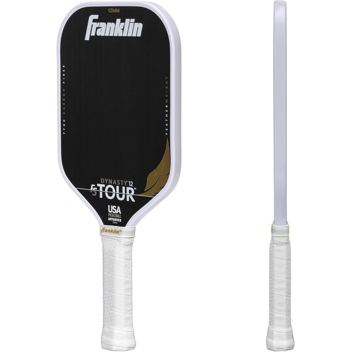 Franklin Sports Pro Pickleball Paddel FS Tour Featherweight – Легка ракетка для піклболу з карбоновим покриттям, схвалена USA Pickleball
