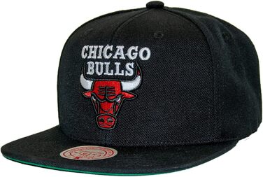 Кепка Mitchell & Ness NBA Top Spot Snapback Chicago Bulls, чорний колір, універсальний розмір
